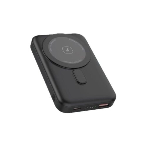 Mágneses Powerbank vezeték nélküli töltéssel MagSafe 10000 mAh 20W Power Delivery fekete