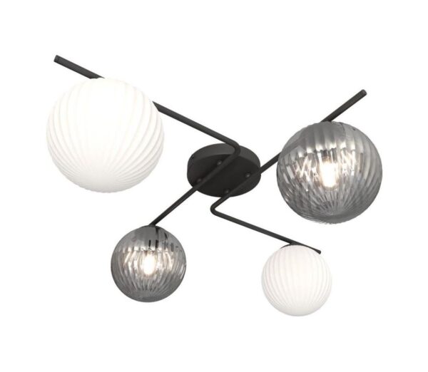 EMIBIG Mennyezeti lámpa AZURA 4xE14/10W/230V fekete/szürke/fehér