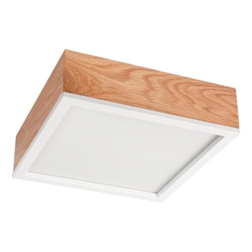 Mennyezeti lámpa OAK SQUARE 2xE27/15W/230V 31x31 cm tölgy/fehér