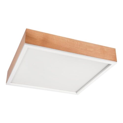 Mennyezeti lámpa OAK SQUARE 4xE27/15W/230V 48x48 cm tölgy/fehér