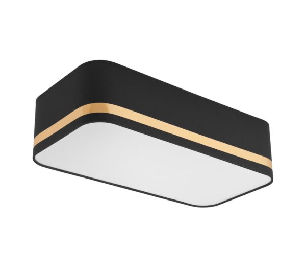 Mennyezeti lámpa SIRJA SQUARE STRIPE 2xE27/15W/230V fekete/arany