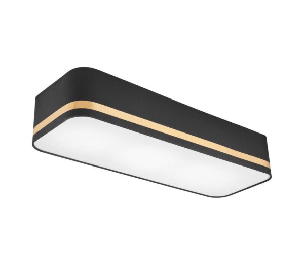 Mennyezeti lámpa SIRJA SQUARE STRIPE 3xE27/15W/230V fekete/arany