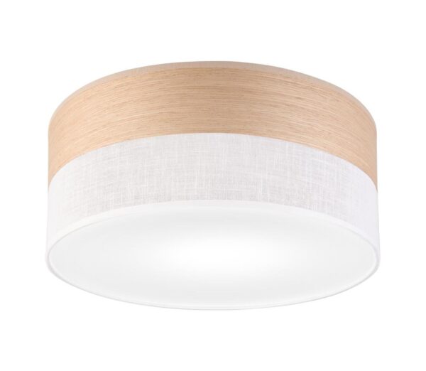 Mennyezeti lámpa SIRJA WOOD 1xE27/15W/230V átm. 35 cm fehér/tölgy