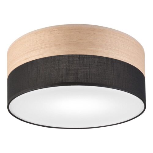 Mennyezeti lámpa SIRJA WOOD 1xE27/15W/230V átm. 35 cm fekete/tölgy