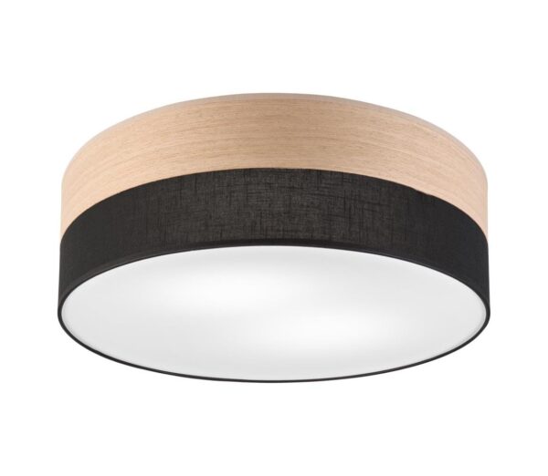 Mennyezeti lámpa SIRJA WOOD 2xE27/15W/230V átm. 45 cm fekete/tölgy