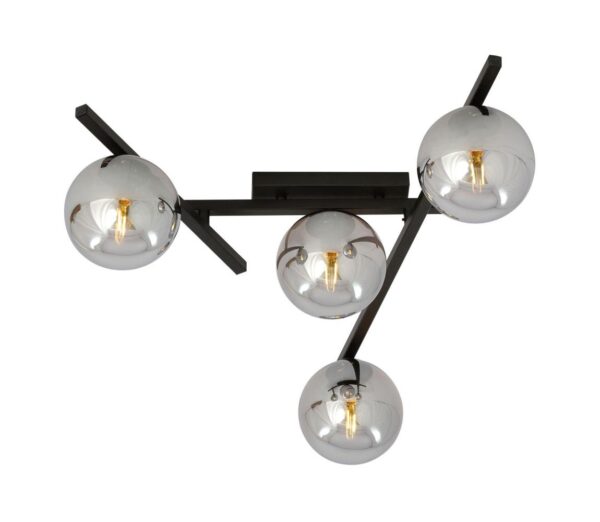 EMIBIG Mennyezeti lámpa SMART 4xE14/10W/230V fekete/szürke