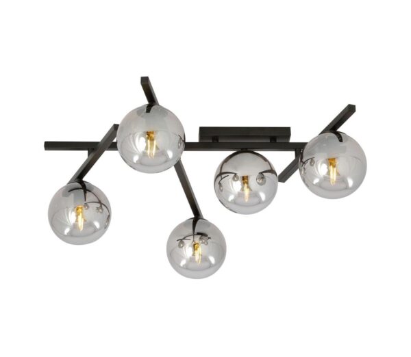 EMIBIG Mennyezeti lámpa SMART 5xE14/10W/230V fekete/szürke