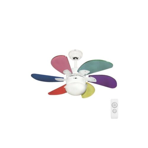 Eurolamp Mennyezeti látor 1xE27/70W/230V átm. 90 cm színes + távirányítás