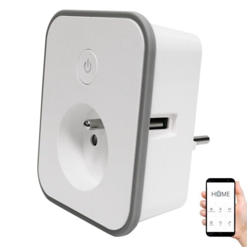 iGET Okos konnektor fogyasztásméréssel 3680W/230V + 2xUSB/12W/5V Wi