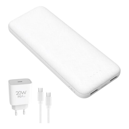 Power Bank 10000 mAh + adapter 20W Power Delivery + USB