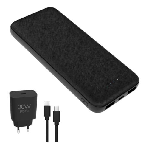 Power Bank 10000 mAh + adapter 20W Power Delivery + USB
