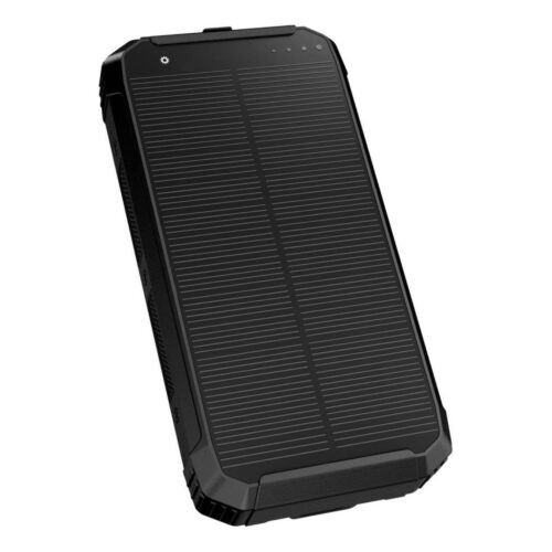 Power Bank vezeték nélküli töltéssel és napelemmel Power Delivery 15W/10000 mAh fekete