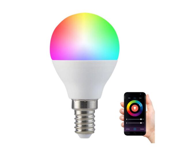 RGB LED Dimmelhető izzó G45 E14/5