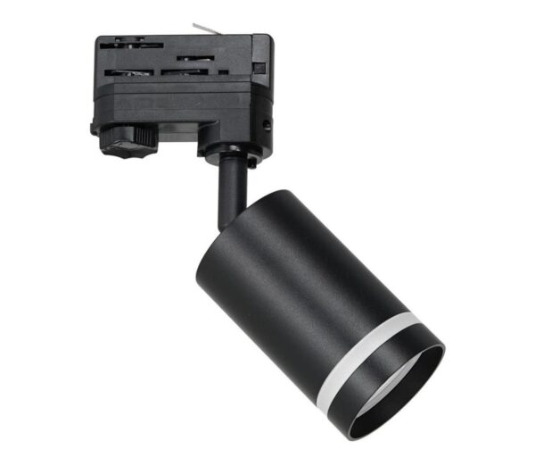 Spotlámpa 3 fázisú sínrendszerhez PIPE 1xGU10/25W/230V fekete