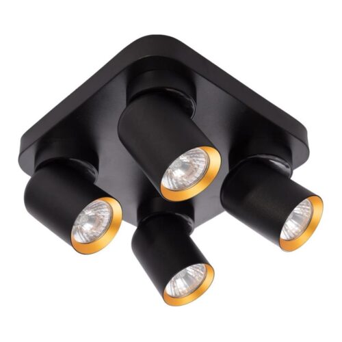 Spotlámpa ANDY 4xGU10/8W/230V fekete/arany
