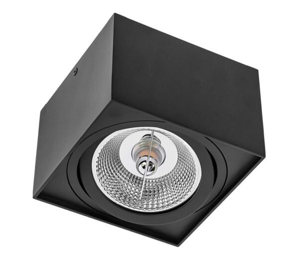 Spotlámpa CHLOE AR111 1xGU10/50W/230V szögletes fekete