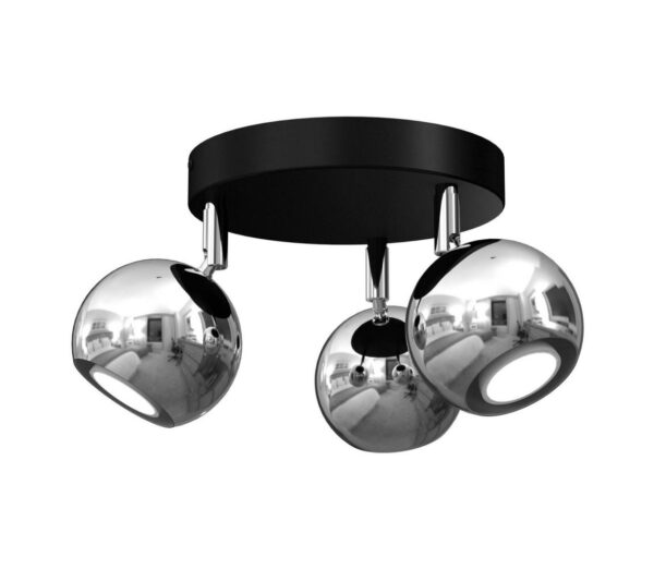 Spotlámpa COMET 3xGU10/8W/230V fekete/fényes króm