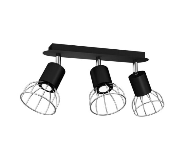 Spotlámpa DANTE 3xGU10/25W/230V fekete/fényes króm