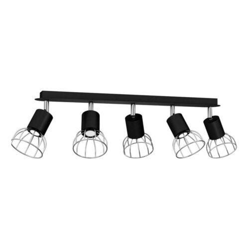 Spotlámpa DANTE 5xGU10/25W/230V fekete/fényes króm