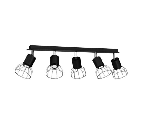 Spotlámpa DANTE 5xGU10/25W/230V fekete/fényes króm
