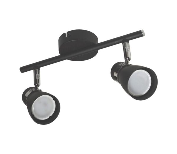Spotlámpa DEZ 2xGU10/30W/230V fekete