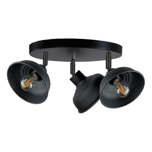 Keter Lighting Spotlámpa FAUN 3xE27/60W/230V fekete