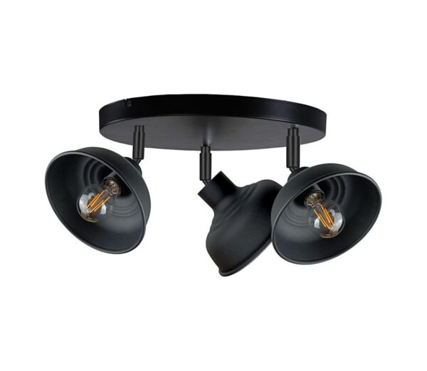 Keter Lighting Spotlámpa FAUN 3xE27/60W/230V fekete