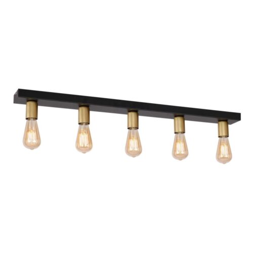 Spotlámpa FILO 5xE27/60W/230V fekete/arany