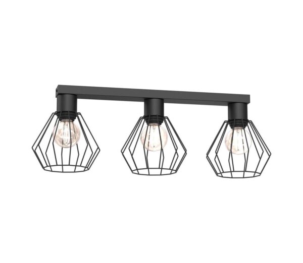 Spotlámpa LETI 3xE27/15W/230V fekete
