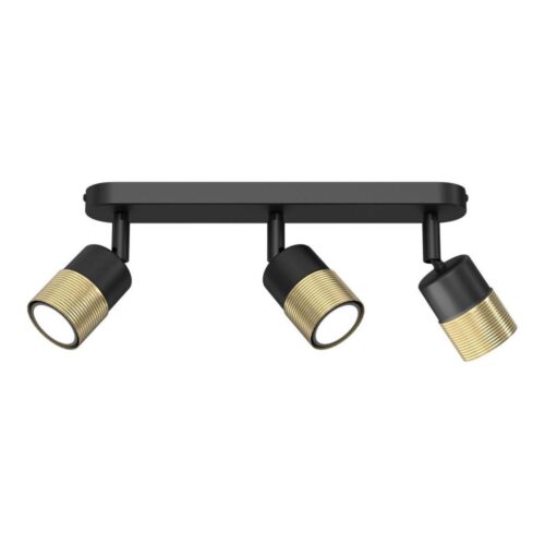 Spotlámpa MIZU 3xGU10/8W/230V fekete/sárgaréz