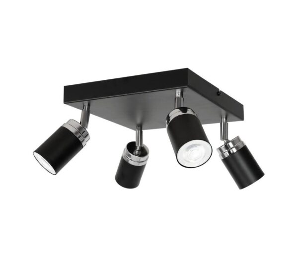 Spotlámpa RENO 4xGU10/8W/230V fekete/króm