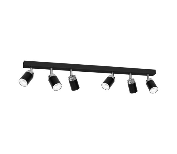 Spotlámpa RENO 6xGU10/60W/230V fekete/króm