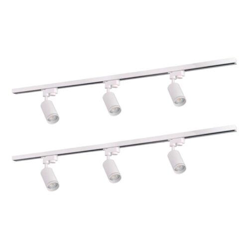 Spotlámpa sínrendszerhez PÁRIZS 6xGU10/10W/230V +2x1 m sín rendszer