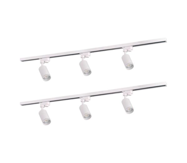 Spotlámpa sínrendszerhez PÁRIZS 6xGU10/10W/230V +2x1 m sín rendszer