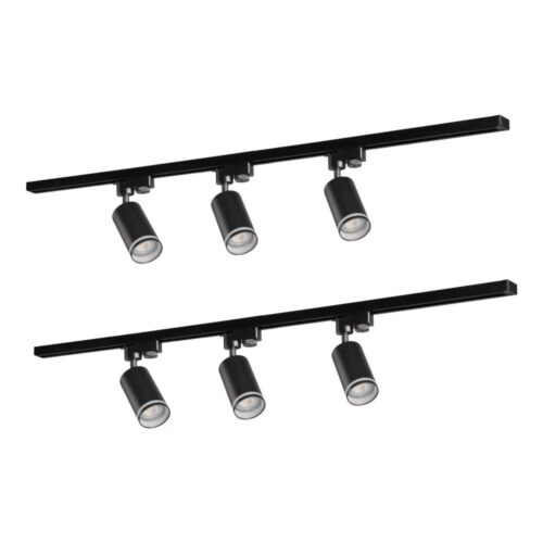 Spotlámpa sínrendszerhez PÁRIZS 6xGU10/10W/230V +2x1 m sín rendszer