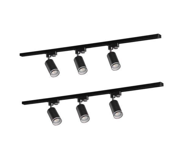 Spotlámpa sínrendszerhez PÁRIZS 6xGU10/10W/230V +2x1 m sín rendszer