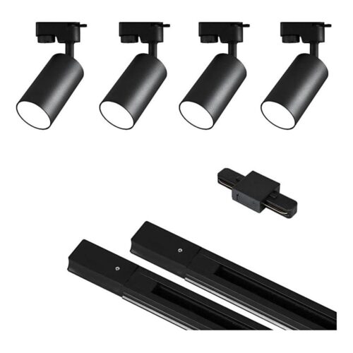 Spotlámpa sínrendszerrel 4xGU10/25W/230V fekete
