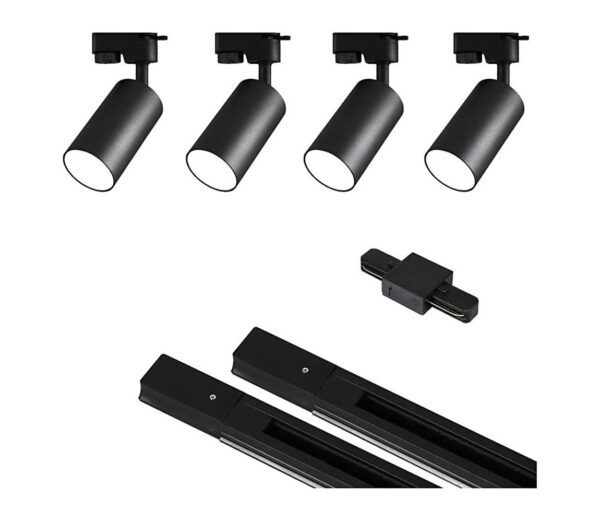 Spotlámpa sínrendszerrel 4xGU10/25W/230V fekete