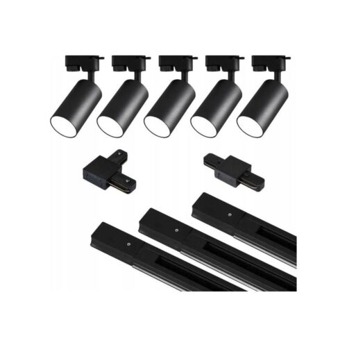 Spotlámpa sínrendszerrel 5xGU10/25W/230V fekete
