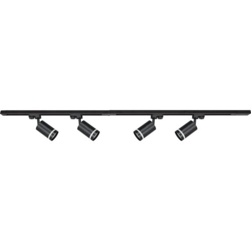 Spotlámpa sínrendszerrel PIPE 4xGU10/10W/230V 2x1m fekete