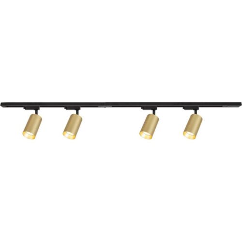 Spotlámpa sínrendszerrel PIPE 4xGU10/10W/230V arany/fekete