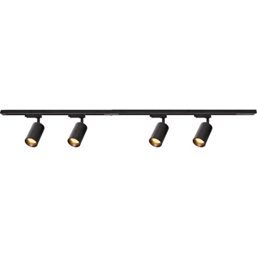 Spotlámpa sínrendszerrel PIPE 4xGU10/10W/230V fekete