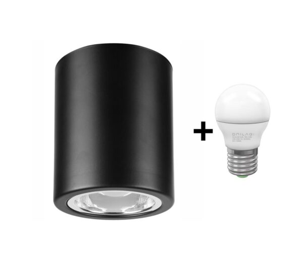 Spotlámpa TACO 1xE27/15W/230V fekete