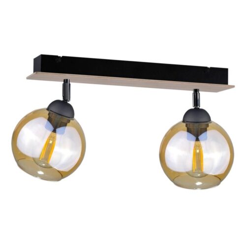 Keter Lighting Spotlámpa THEA WOOD 2xE27/60W/230V