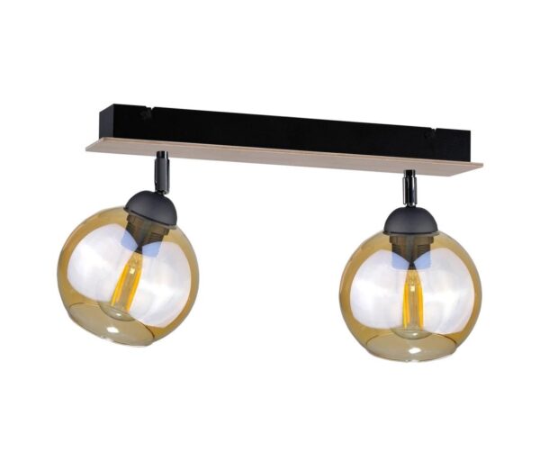 Keter Lighting Spotlámpa THEA WOOD 2xE27/60W/230V
