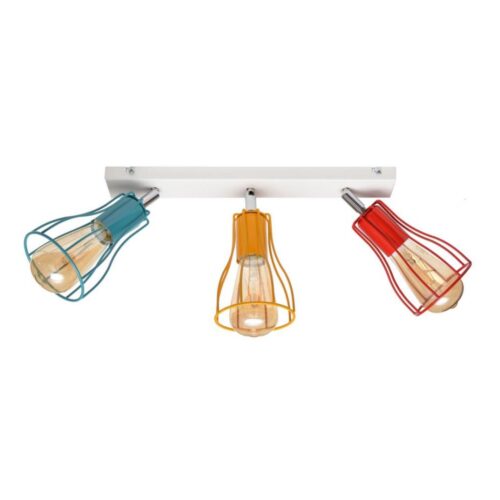 Spotlámpa TUBE II 3xE27/15W/230V türkiz/narancssárga/piros