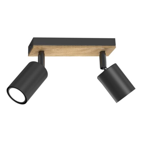 Spotlámpa TULON 2xGU10/8W/230V fekete/tölgy