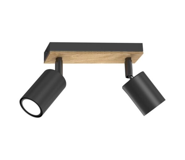 Spotlámpa TULON 2xGU10/8W/230V fekete/tölgy