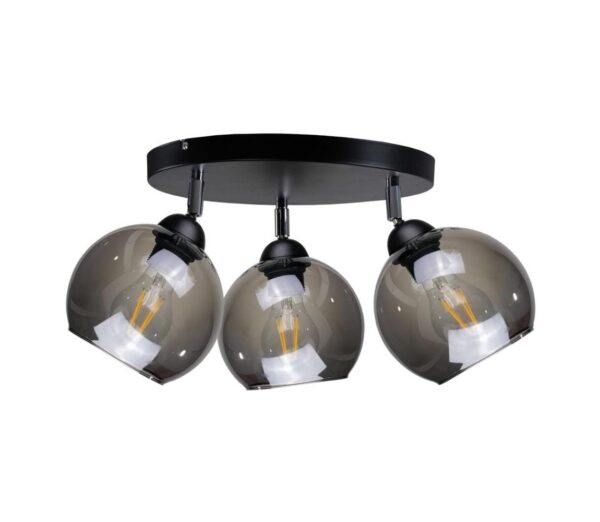 Keter Lighting Spotlámpa UNO 3xE27/60W/230V fekete