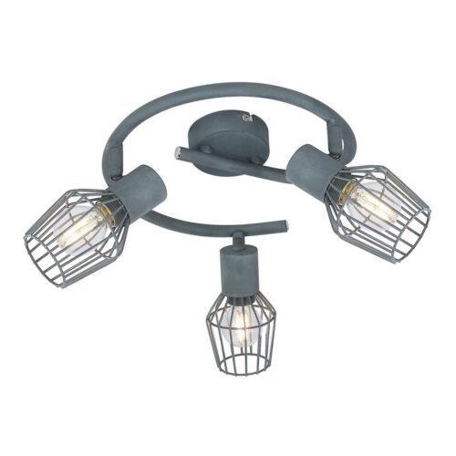 Spotlámpa VIKING 3xE14/40W/230V szürke